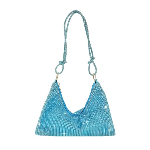 LIUCHUCHU Strass Handtasche Mode Strass Tasche Dinner-Party Hochzeit Geldbörsen Handtasche Unterarm Taschen(Blue) von LIUCHUCHU