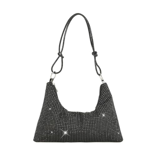 LIUCHUCHU Strass Handtasche Mode Strass Tasche Dinner-Party Hochzeit Geldbörsen Handtasche Unterarm Taschen(Noir) von LIUCHUCHU