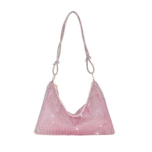 LIUCHUCHU Strass Handtasche Mode Strass Tasche Dinner-Party Hochzeit Geldbörsen Handtasche Unterarm Taschen(Pink) von LIUCHUCHU