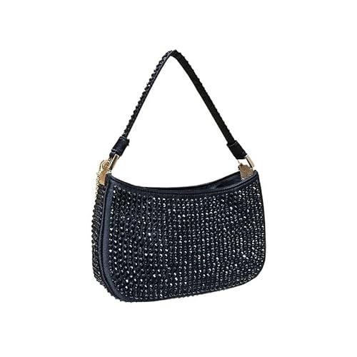 LIUCHUCHU Strass Handtasche Modische Geldbörsen for Damen, Handtaschen, vielseitige Abend-Clutch, Party, elegante Strass-Tasche(Noir) von LIUCHUCHU