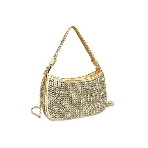 LIUCHUCHU Strass Handtasche Modische Geldbörsen for Damen, vielseitige Abend-Clutch, Party, elegante Strass-Tasche(Gold) von LIUCHUCHU