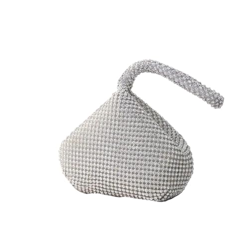 LIUCHUCHU Strass Handtasche Silberne Tote Handtasche Strass Tasche Clutch Damen Bankett von LIUCHUCHU