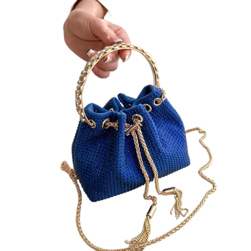 LIUCHUCHU Strass Handtasche Strass-Tasche, kleine Bankett-Umhängetasche mit Kordelzug, Umhängetasche Kette for Damen(D) von LIUCHUCHU