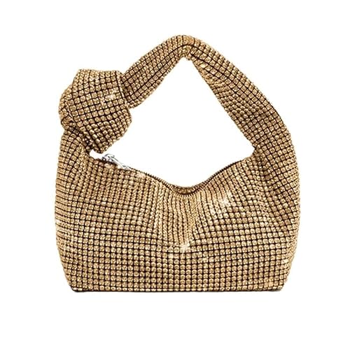 LIUCHUCHU Strass Handtasche Strass Tasche Abendtasche Griff Taschen for Frauen Geldbörsen und Handtaschen(Gold) von LIUCHUCHU