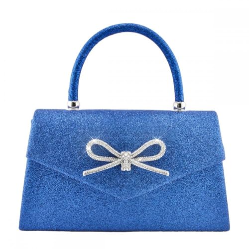 LIUCHUCHU Strass Handtasche Strass Tasche Clutch Handtasche Elegante Damen Bankett Abendtasche(Royal blue) von LIUCHUCHU