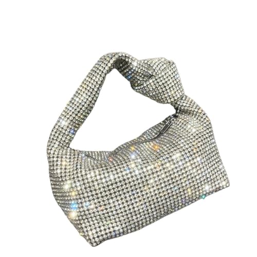 LIUCHUCHU Strass Handtasche Strass Tasche Silber Griff Taschen for Frauen Geldbörsen Und Handtaschen Bankett Tasche von LIUCHUCHU