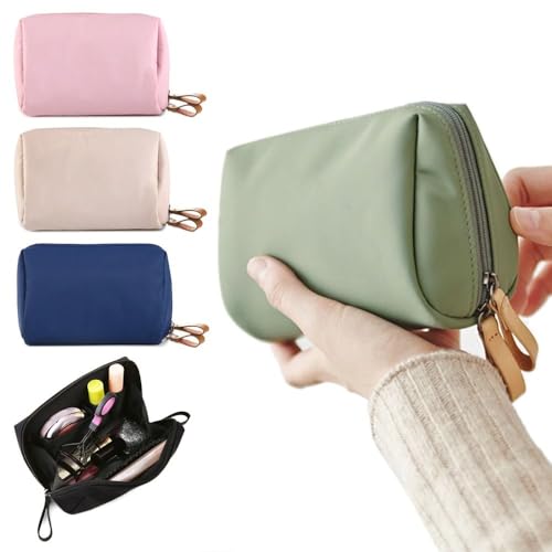 Makeup Bag 1 Stück tragbare Damen-Make-up-Tasche, Kosmetiktasche, Münzfach, Aufbewahrungstasche, Mini-Lippenstifttasche, kleine Tasche, Kulturbeutel, Organizer-Etui(Noir) von LIUCHUCHU