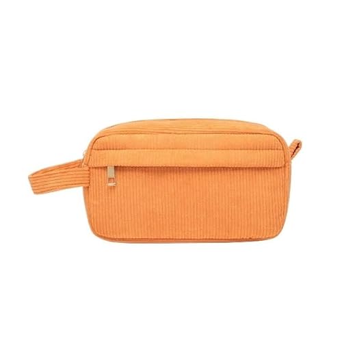 Makeup Bag Tragbare Kosmetiktaschen for Damen, modisch, kleine Make-up-Tasche for Reisehandtaschen, Box(Orange) von LIUCHUCHU