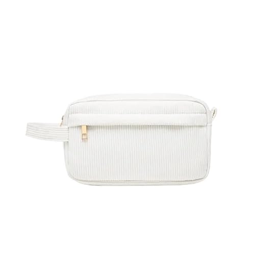 Makeup Bag Tragbare Kosmetiktaschen for Damen, modisch, kleine Make-up-Tasche for Reisehandtaschen, Box(White) von LIUCHUCHU