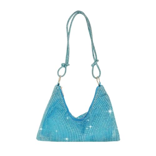 Strass Handtasche Mode Strass Tasche Abend Clutch Tasche Dinner-Party Hochzeit Geldbörsen Handtasche Unterarm Taschen(Blue) von LIUCHUCHU