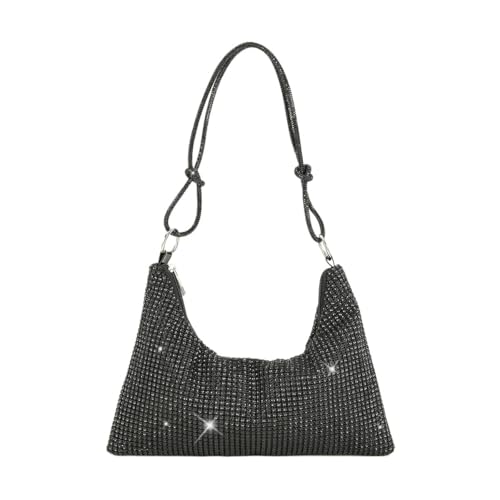 Strass Handtasche Mode Strass Tasche Abend Clutch Tasche Dinner-Party Hochzeit Geldbörsen Handtasche Unterarm Taschen(Noir) von LIUCHUCHU