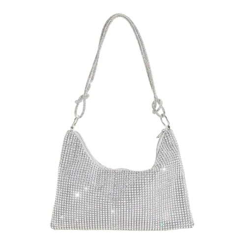 Strass Handtasche Mode Strass Tasche Abend Clutch Tasche Dinner-Party Hochzeit Geldbörsen Handtasche Unterarm Taschen(Sliver) von LIUCHUCHU