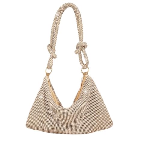 Strass Handtasche Strass Tasche Abend Clutch Hochzeit Handtasche(Gold) von LIUCHUCHU