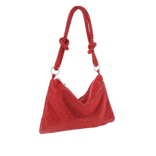 Strass Handtasche Strass Tasche Abend Clutch Hochzeit Handtasche(Red) von LIUCHUCHU