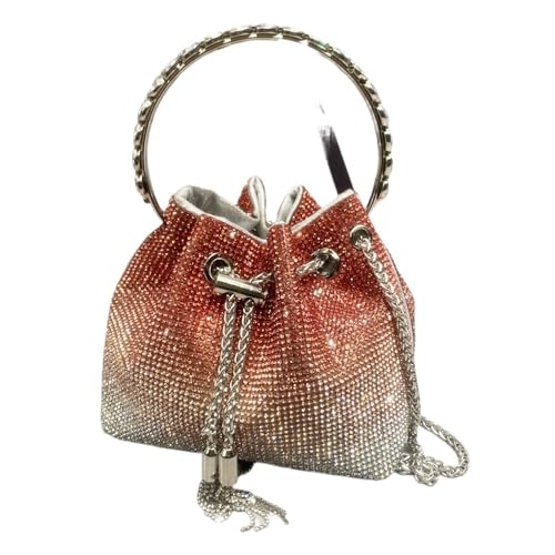 Strass Handtasche Strass Tasche Abend Clutch Tasche Geldbörsen und Handtasche Bucket Bag(Red) von LIUCHUCHU