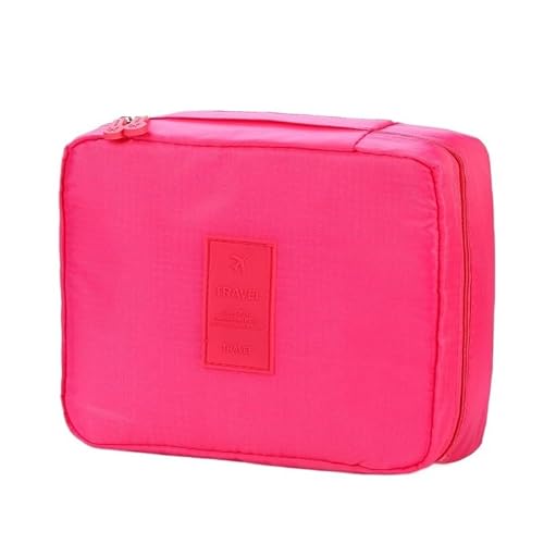 Waschtasche Hohe Kapazität Im Freien Mädchen Make-Up Tasche Frauen Kosmetik Toilettenartikel Organizer Wasserdicht Weibliche Lagerung Fällen(Hot Pink) von LIUCHUCHU