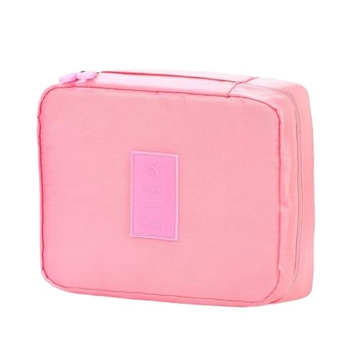 Waschtasche Hohe Kapazität Im Freien Mädchen Make-Up Tasche Frauen Kosmetik Toilettenartikel Organizer Wasserdicht Weibliche Lagerung Fällen(Pink) von LIUCHUCHU