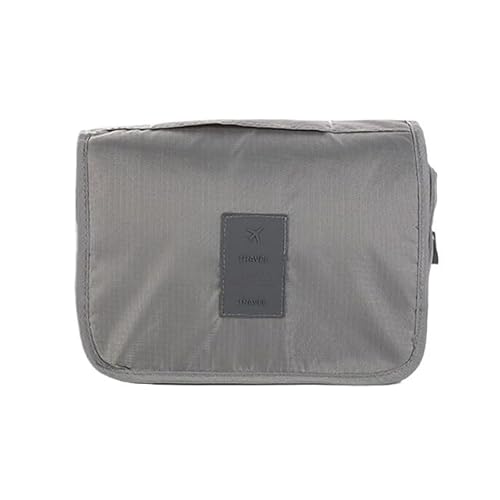 Waschtasche Kosmetiktasche for Damen, Reisetasche, wasserdicht, for Toilettenartikel, Beauty-Organizer, Damen-Badezimmer-Make-up-Aufbewahrungstasche mit Haken for Waschen(Gray) von LIUCHUCHU