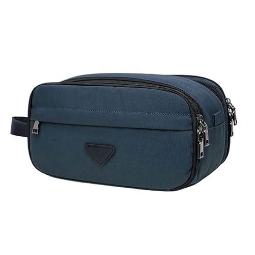 Waschtasche Kulturbeutel mit Mehreren Taschen for Damen und Herren, Reiseutensilien, Make-up-Tasche, wasserdichte Hängetasche, Kosmetik-Make-up-Organizer-Tasche(Blue1) von LIUCHUCHU
