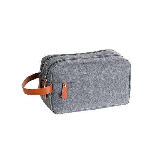 Waschtasche Mann Make-Up Tasche Oxford Leinwand Reise Kulturbeutel Organizer Wasserdicht Frauen Waschen Beutel Handtasche Kosmetik Fall(Grey) von LIUCHUCHU