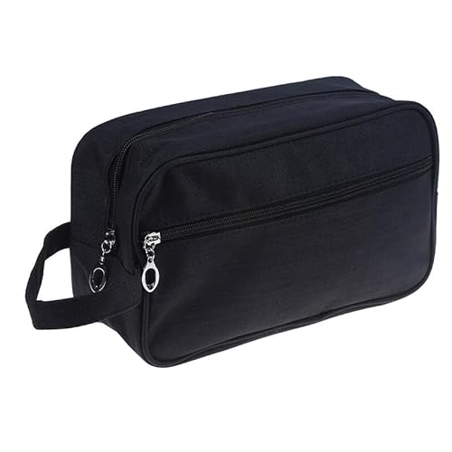 Waschtasche Mode Kosmetik Leinwand Fall Frauen Männer wasserdichte Make-Up Tasche Reise Wc Taschen Waschen Kulturbeutel Reisetasche(BK) von LIUCHUCHU