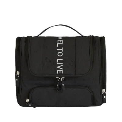 Waschtasche Wasserdicht Männer Hängen Kosmetik Tasche Reise Veranstalter Make-Up for Frauen Notwendigkeiten Fall Nass Trocken Waschen Kulturbeutel(Noir) von LIUCHUCHU