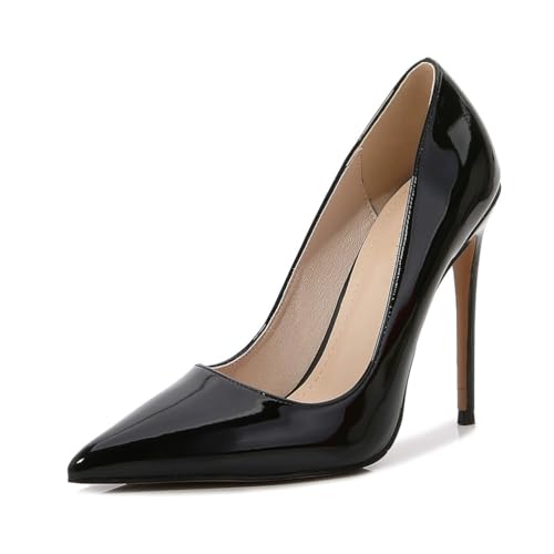 12 cm hohe Absätze für Damen | Stiletto-Pumps mit spitzer Zehenpartie und Fußgewölbeunterstützung für Hochzeiten, Tänze und Geschäftstreffen,Schwarz,35 EU 12 cm hohe Absätze für Damen | Stiletto-Pumps mit spitzer Zehenpartie und Fußgewölbeunterstützung für Hochzeiten, Tänze und Geschäftstreffen,Schwarz,35 EU von LIUGUISUOCHBH