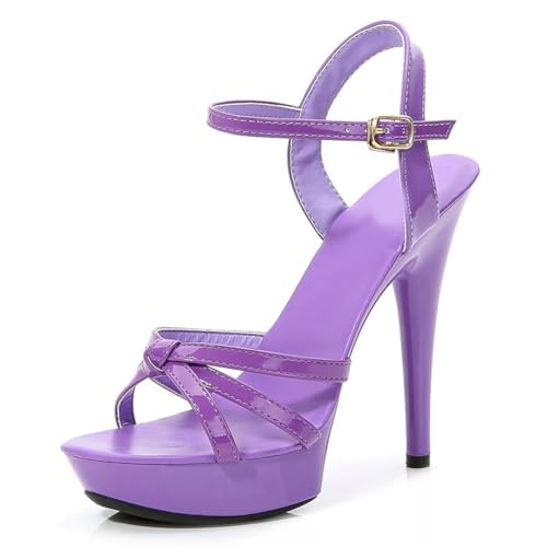 13 cm hohe High Heels für Damen | Plateau-Sandalen mit offener Spitze für Pole Dance, Stripshows, Brautpartys, Kostümabende, angesagte Clubs,Lila,40 EU 13 cm hohe High Heels für Damen | Plateau-Sandalen mit offener Spitze für Pole Dance, Stripshows, Brautpartys, Kostümabende, angesagte Clubs,Lila,40 EU von LIUGUISUOCHBH