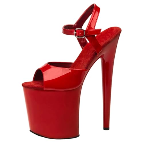 20cm Extrem High Heels Plateau Sandalen für Damen | Stripper-Heels in Übergröße für Nachtclub-Auftritte und professionellen Pole Dance,Rot,40 EU 20cm Extrem High Heels Plateau Sandalen für Damen | Stripper-Heels in Übergröße für Nachtclub-Auftritte und professionellen Pole Dance,Rot,40 EU von LIUGUISUOCHBH
