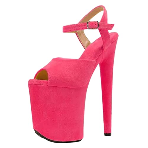 8 Zoll High Heels für Damen | Extra hohe Plateau-Sandalen mit Knöchelriemen für Hochzeiten, Nachtclubs, Junggesellinnenabschiede, Bühnenauftritte,Peach,37 EU 8 Zoll High Heels für Damen | Extra hohe Plateau-Sandalen mit Knöchelriemen für Hochzeiten, Nachtclubs, Junggesellinnenabschiede, Bühnenauftritte,Peach,37 EU von LIUGUISUOCHBH