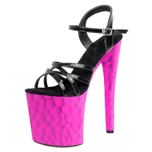8-Zoll-High Heels für Damen | Extrem hohe Plateau-Sandalen mit offener Spitze, perfekt für Pole Dance, Nachtclub, Striptease und Kostümparty,Rosa,38 EU 8-Zoll-High Heels für Damen | Extrem hohe Plateau-Sandalen mit offener Spitze, perfekt für Pole Dance, Nachtclub, Striptease und Kostümparty,Rosa,38 EU von LIUGUISUOCHBH