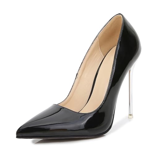 Damen-Pumps mit 11 cm Stilettoabsatz und Partykleid. Schuhe in Übergröße. High Heels für den Alltag im Büro für berufstätige Damen.,Schwarz,43 EU Damen-Pumps mit 11 cm Stilettoabsatz und Partykleid. Schuhe in Übergröße. High Heels für den Alltag im Büro für berufstätige Damen.,Schwarz,43 EU von LIUGUISUOCHBH