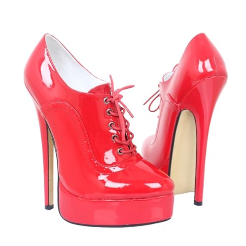Extra hohe 18 cm High Heels für Damen und Herren für Pole Dance & Stripper-Shows | Plateau-Pumps für Bühnenauftritte, Crossdressing,Rot,36 EU Extra hohe 18 cm High Heels für Damen und Herren für Pole Dance & Stripper-Shows | Plateau-Pumps für Bühnenauftritte, Crossdressing,Rot,36 EU von LIUGUISUOCHBH