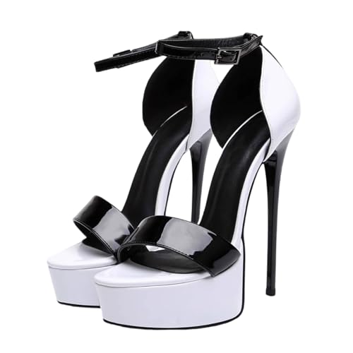 Extra hohe 18 cm High Heels für Damen und Herren für Pole Dance & Stripper-Shows | Plateau-Pumps für Bühnenauftritte, Crossdressing,Weiß,37 EU Extra hohe 18 cm High Heels für Damen und Herren für Pole Dance & Stripper-Shows | Plateau-Pumps für Bühnenauftritte, Crossdressing,Weiß,37 EU von LIUGUISUOCHBH
