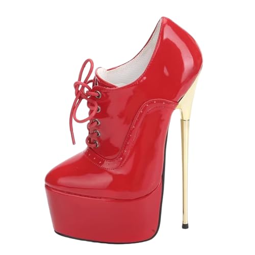 Extra hohe 22 cm High Heels für Damen und Herren für Pole Dance & Stripper-Shows | Plateau-Pumps für Bühnenauftritte, Crossdressing,Rot,46 EU Extra hohe 22 cm High Heels für Damen und Herren für Pole Dance & Stripper-Shows | Plateau-Pumps für Bühnenauftritte, Crossdressing,Rot,46 EU von LIUGUISUOCHBH