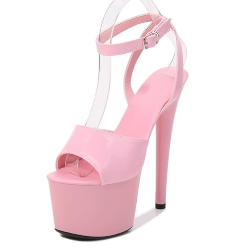 Sommer-High Heels für Damen | Offene Plateau-Sandalen für Pole Dance, Stripshows und glamouröse Dinnerpartys | Verstellbare Knöchelschnallen,Rosa,34 EU Sommer-High Heels für Damen | Offene Plateau-Sandalen für Pole Dance, Stripshows und glamouröse Dinnerpartys | Verstellbare Knöchelschnallen,Rosa,34 EU von LIUGUISUOCHBH
