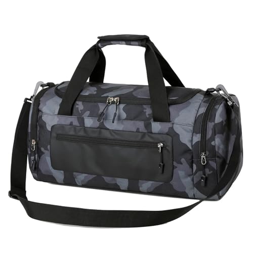 Herren-Fitnesstasche, großes Fassungsvermögen, mit Schuhfach und Nasstasche, Trainings-Sporttasche for Camping, Trekking, Wandern, Reisen Für Fitnessstudio, Reisen, Camping(Dark Blue) von LIUHLFSR