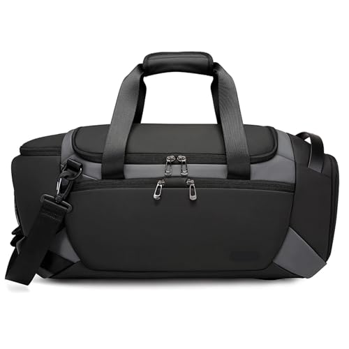 Sporttaschen Männer Gym Taschen for Fitness Training Outdoor wasserdichte Sport Tasche Trocken Nass Trennung Taschen Für Fitnessstudio, Reisen, Camping(Grey) von LIUHLFSR