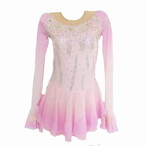 Eiskunstlauf-Kleid Blauer Puder-Steigung Big Halfter Bezieht Sich auf Mädchen Wettbewerb Leistung von LIUHUO