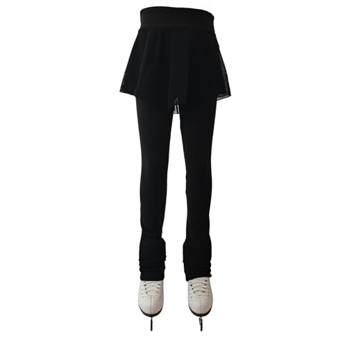 LIUHUO Eiskunstlauf Hakama Mädchen Schwarz Leggings Wettbewerb Training Kleidung von LIUHUO