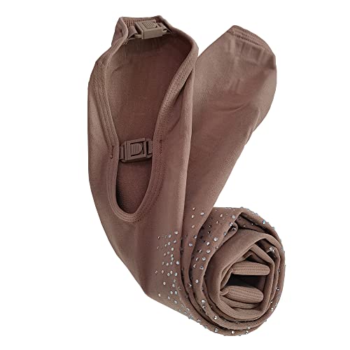 LIUHUO Eiskunstlauf Strumpfhose Kinder Strumpfhose Skating Strumpfhose Mädchen mit Diamanten auf beiden Seiten, Transparent, Groß von LIUHUO