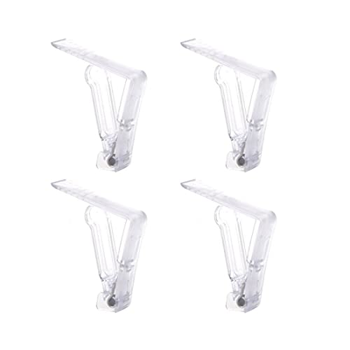4 Stück Tischdeckenklammern Transparent Kunststoff Clips Verstellbare Hohe Klemme Tischdeckenhalter Tischdeckenklammer Tischdecke Klammer Kunststoff Tischdeckenklammer von LIUJZZJ