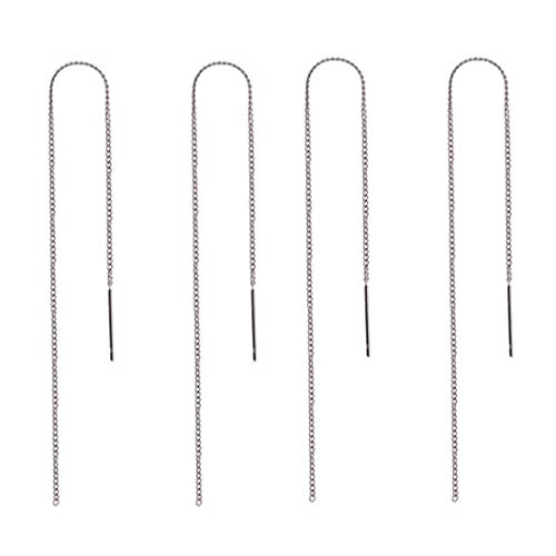 LIUJZZJ 2 Paar 925 Sterling Silber Quaste Threader Baumeln Ohrringe Lange Kette Ohr Linie für Frauen Mädchen von LIUJZZJ