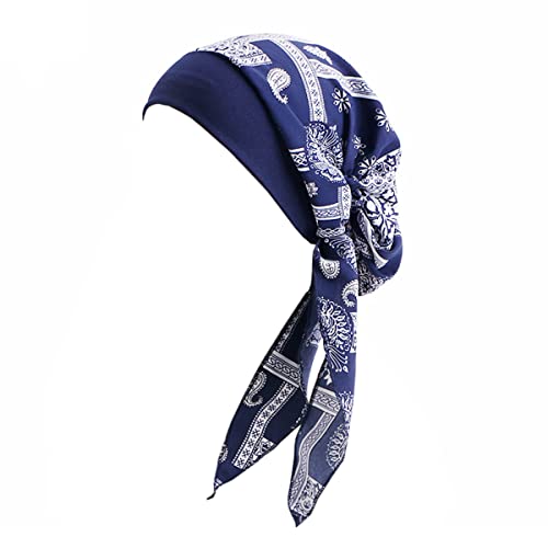 LIUPUUDLY Chemo Kopftuch Damen Mode Florales Turban Mütze Schlafmütze kopfbedeckung für Krebs Haarverlust (#5) von LIUPUUDLY