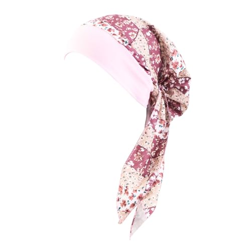 LIUPUUDLY Chemo Kopftuch Damen Mode Florales Turban Mütze Schlafmütze kopfbedeckung für Krebs Haarverlust (#7) von LIUPUUDLY