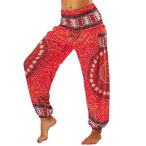 LIUPUUDLY Haremshose Damen Weiche Atmungsaktiv Yogahosen Pumphose Freizeithose Pilates Hosen Hippie Hose #6 von LIUPUUDLY