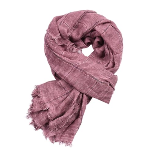 LIUPUUDLY Schal Herren Weiche Leichter Schal aus Baumwolle Mode Lang Halstuch Herrenschal (Rot) von LIUPUUDLY