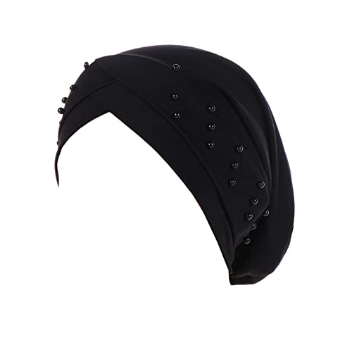LIUPUUDLY Turban für Frauen Einfarbig Weich Kopfbedeckung Beanie Mütze Kopftuch Chemo Schlafmütze für Haarausfall von LIUPUUDLY