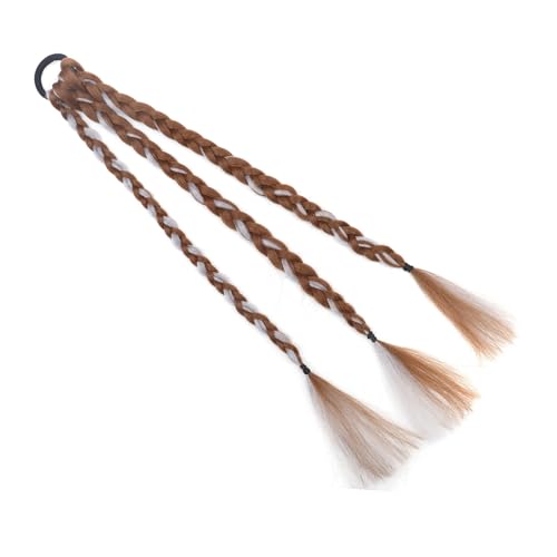 Flauschiger Pferdeschwanz mit drei Strängen, Boxzopf-Perücke, hochtemperaturelastisch, Haarseil, Pferdeschwanz for Frauen und Mädchen, for den täglichen Gebrauch auf Partys, natürlich(G) von LIURENM