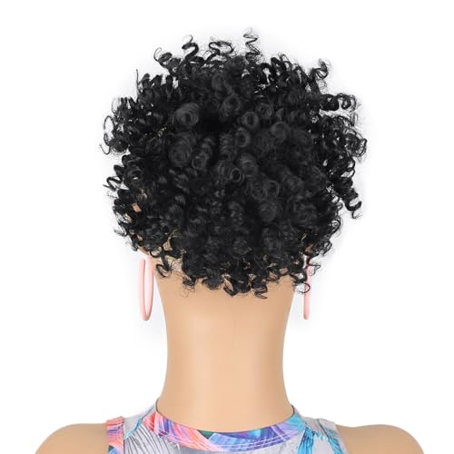 Pferdeschwanzverlängerung, 6 Zoll Bohemian Style Kordelzug Pferdeschwanzhaar for Frauen Gefälschter Pferdeschwanz Synthetisches Haarteil for Frauen(E) von LIURENM